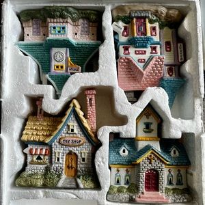 10 pc Easter Bunny Village